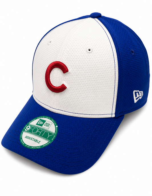 Chicago Cubs White Panel Performance 9FORTY Adjustable Hat By New Era