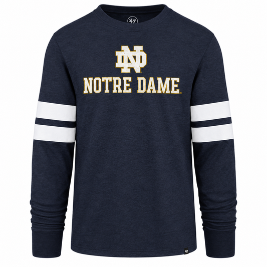 Men's Notre Dame Fighting Irish Club Scramble Long Sleeve Tee By ’47 Brand