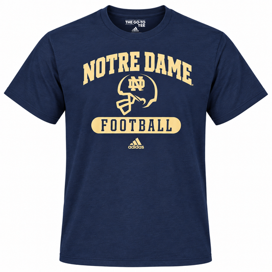 Men's NCAA Notre Dame Fighting Irish adidas Navy Football Tee