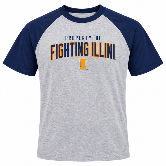 Youth Illinois Fighting Illini Heisman Collection NCAA Property Of Gray Tee