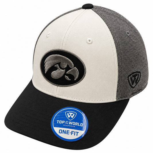 Iowa Hawkeyes NCAA Hustle One Fit Stretch Fit Hat By Top Of The World