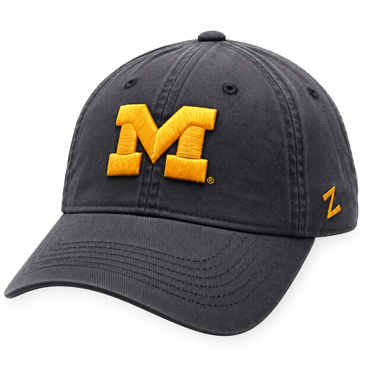 Men's Zephyr Michigan Wolverines Scolarship Navy Slouch Adjustable Hat