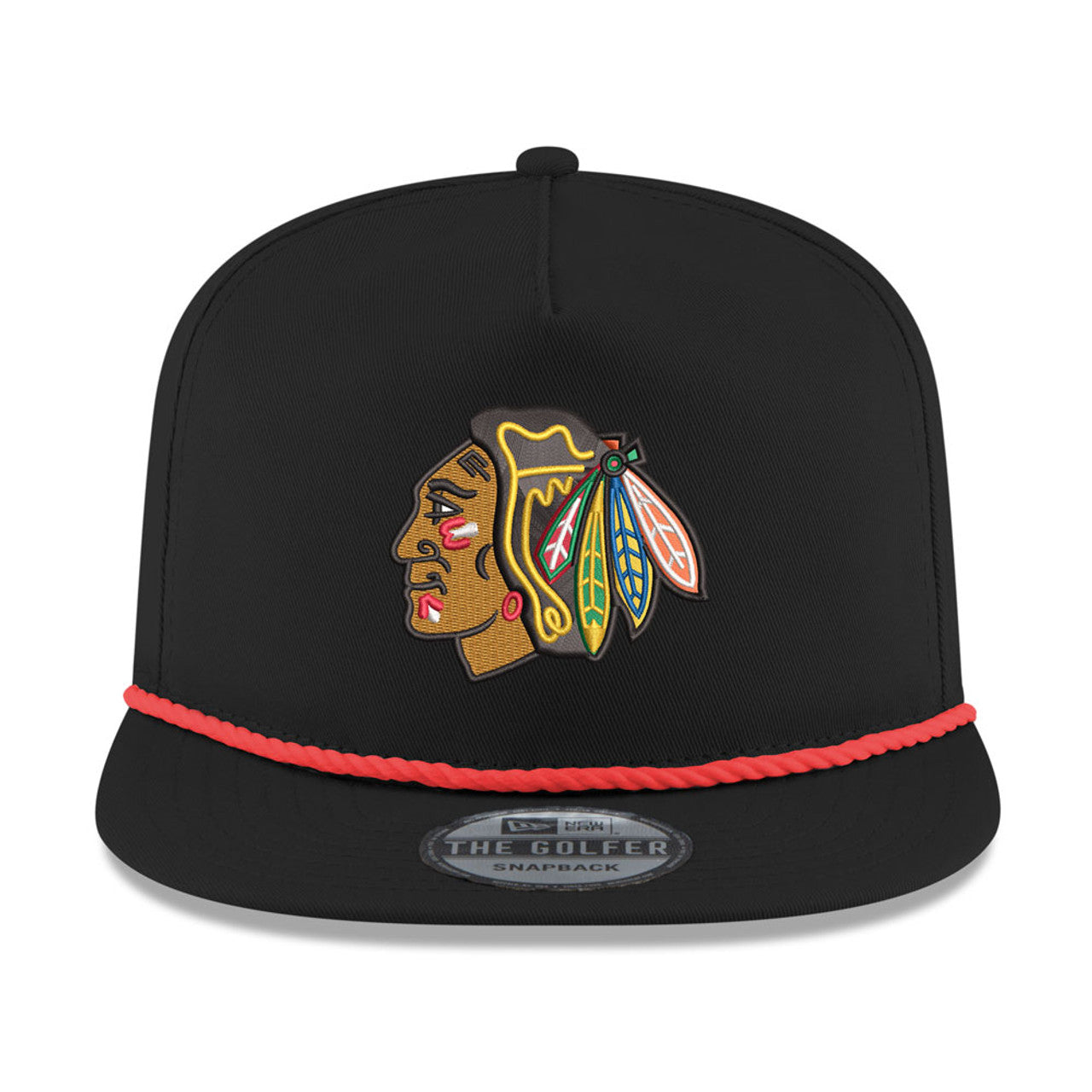 Men's Chicago Blackhawks New Era Black 2024 Winter Classic Golfer Adjustable Hat