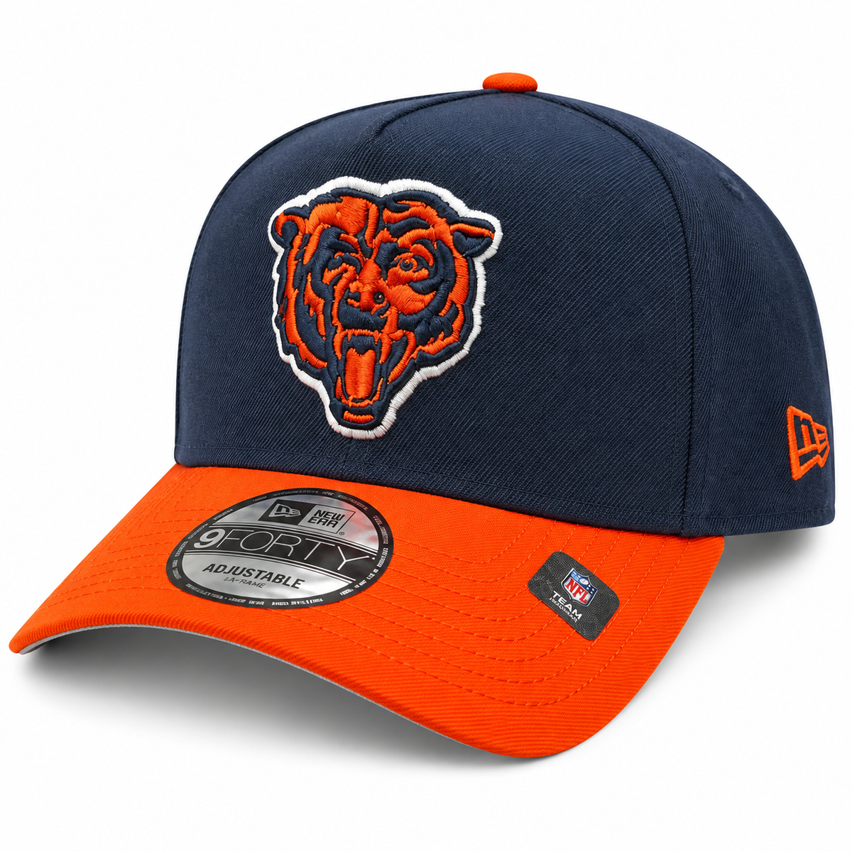 Chicago Bears New Era Navy Nightshift A-Frame 9FORTY Adjustable Hat