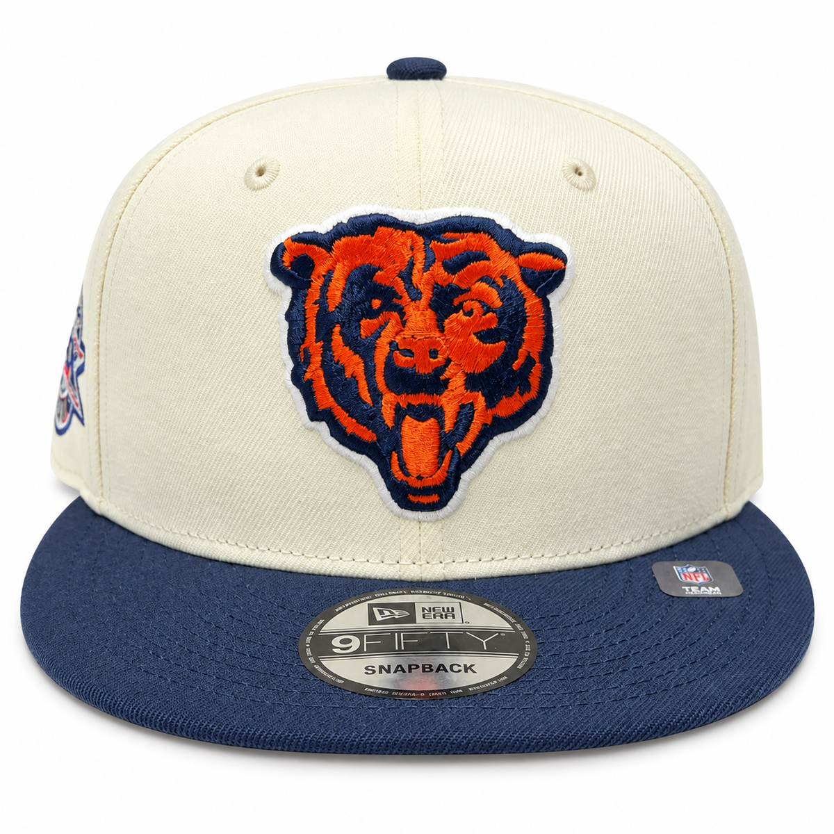 Men's Chicago Bears New Era Cream/Navy Primary Logo 9FIFTY Snapback Hat