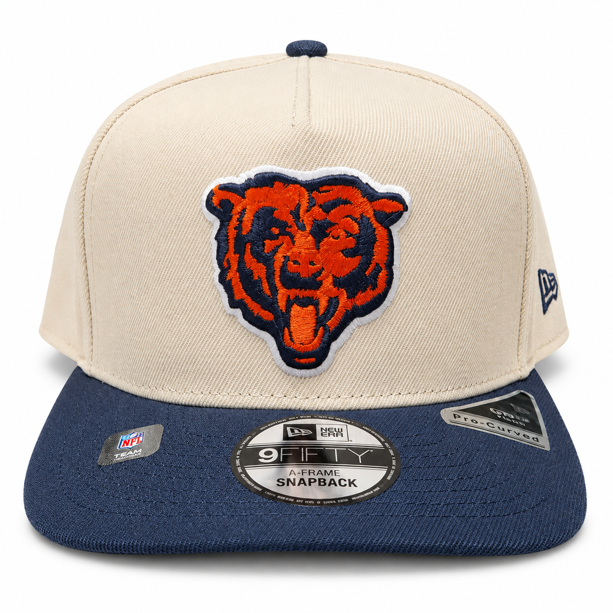 Men's Chicago Bears New Era Primary Logo Chrome A-Frame 9FIFTY Snapback Adjustable Hat