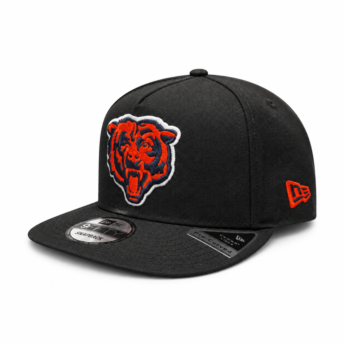 Men's Chicago Bears New Era Primary Logo 100 Year Side Patch A-Frame 9FIFTY Snapback Hat