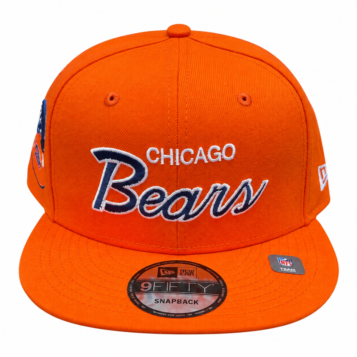 Chicago Bears New Era Orange 1946 Script 9FIFTY Adjustable Snapback Hat