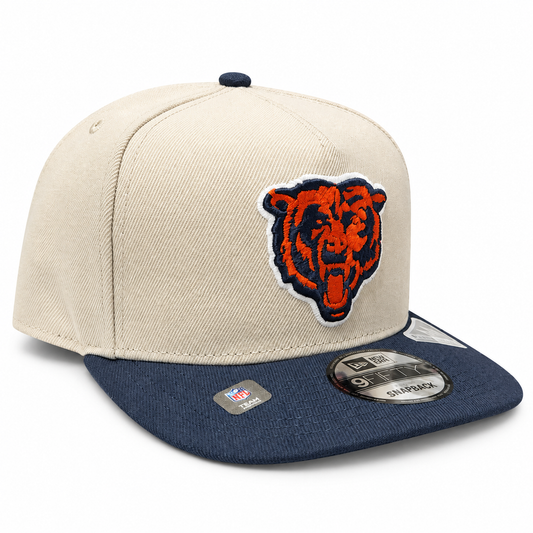 Men's Chicago Bears New Era Primary Logo Chrome A-Frame 9FIFTY Snapback Adjustable Hat