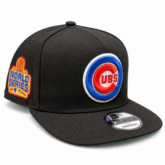Chicago Cubs MLB Black 2016 World Series Gold Patch A-Frame 9Fifty Snapback
