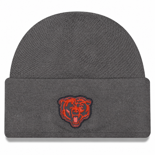 Chicago Bears 2026 New Era Official Sideline Gray Skully Knit Hat- Primary Logo