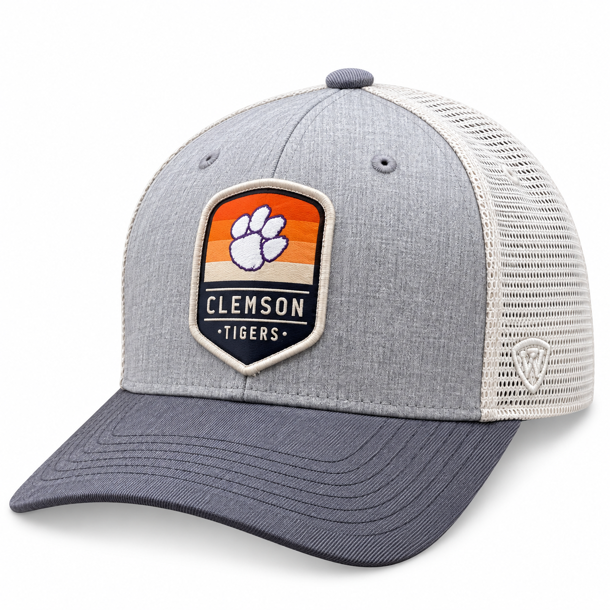 Clemson Tigers Steel Heather Trucker Adjustable Top of the World Hat