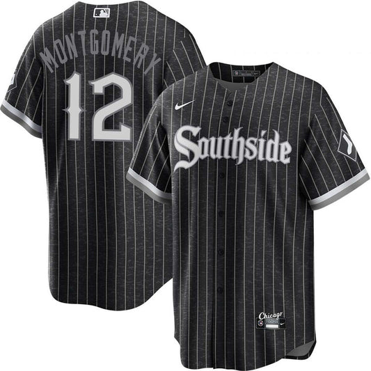 Men's Colson Montgomery Chicago White Sox NIKE City Connect Replica Black Southside Jersey