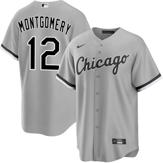 Men's Colson Montgomery Chicago White Sox NIKE Replica Road Gray Jersey