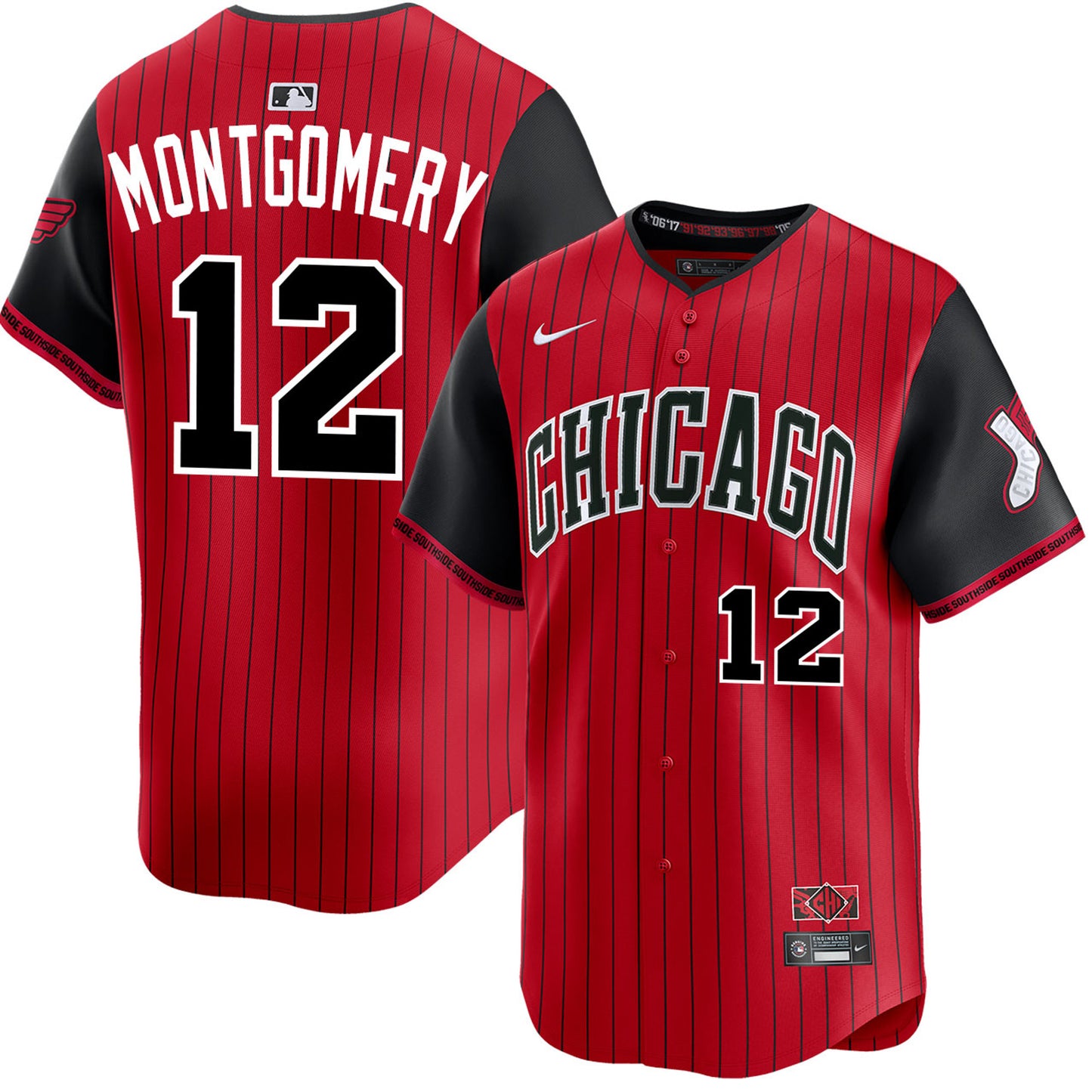 Youth Colson Montgomery Chicago White Sox City Connect Red Limited Replica Jersey