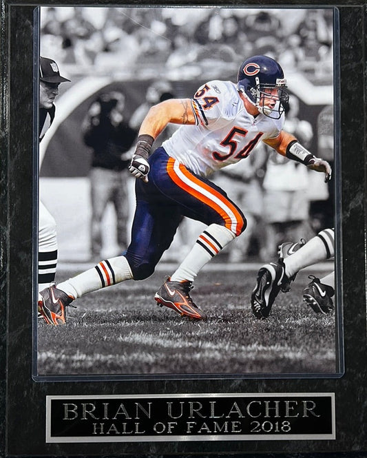 Chicago Bears Brian Urlacher "Hall of Fame 2018" Photo Plaque