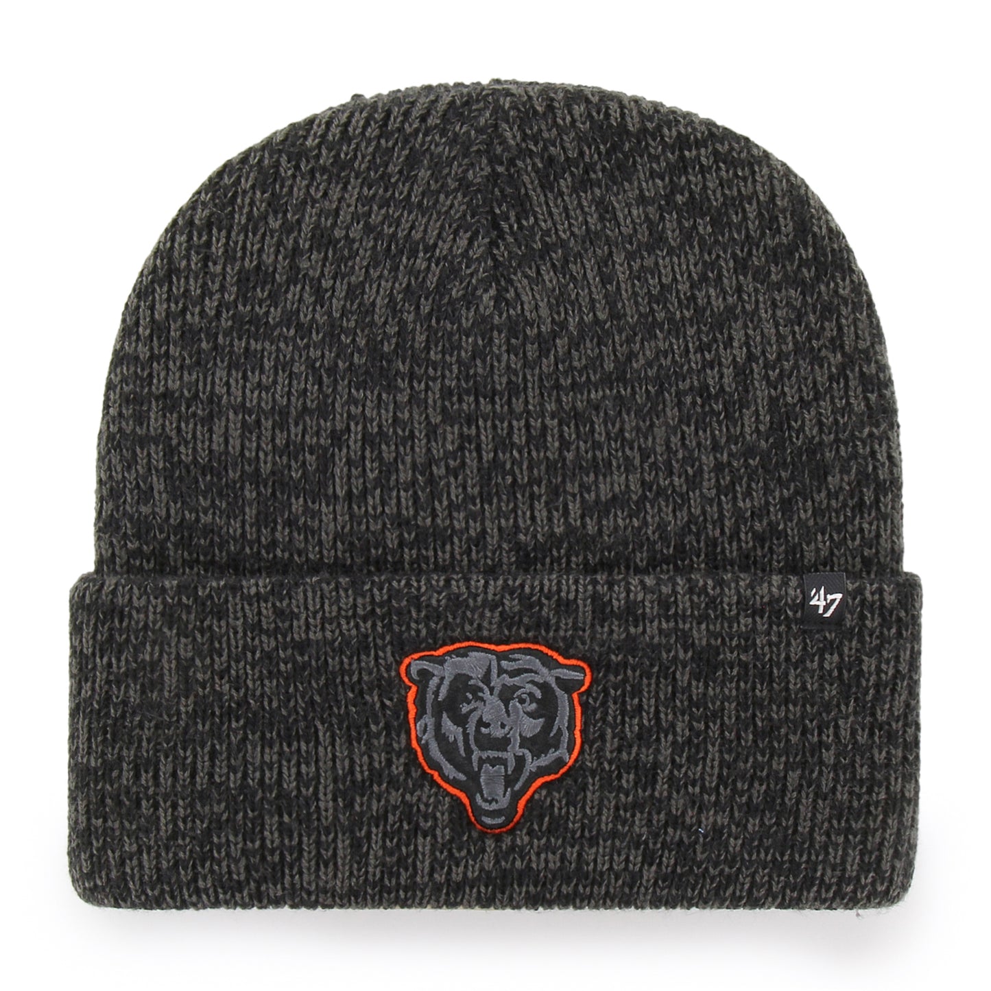 Chicago Bears 47 Brand Ace Charcoal Bearhead Cuffed Knit Hat