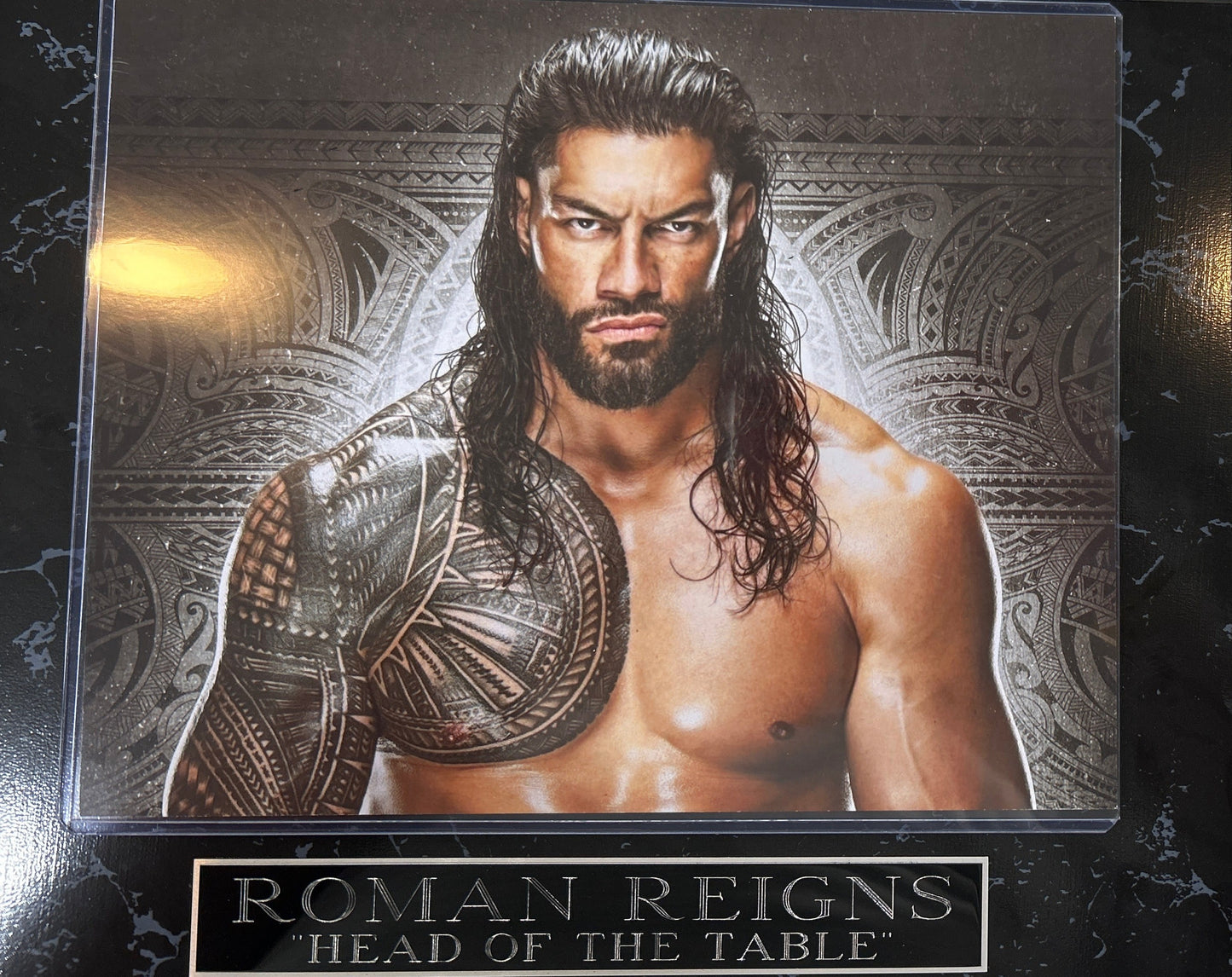 WWE Roman Reigns "Head of the Table" Photo Plaque