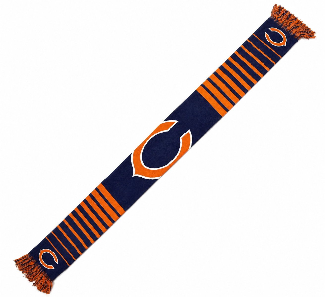 FOCO Chicago Bears NFL Knit Scarf – Navy/Orange