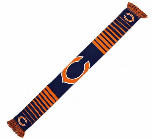 FOCO Chicago Bears NFL Knit Scarf – Navy/Orange