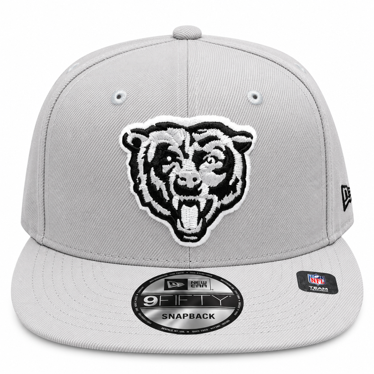 Chicago Bears New Era Primary Logo Grey 9FIFTY Nightshift Adjustable Snapback Hat