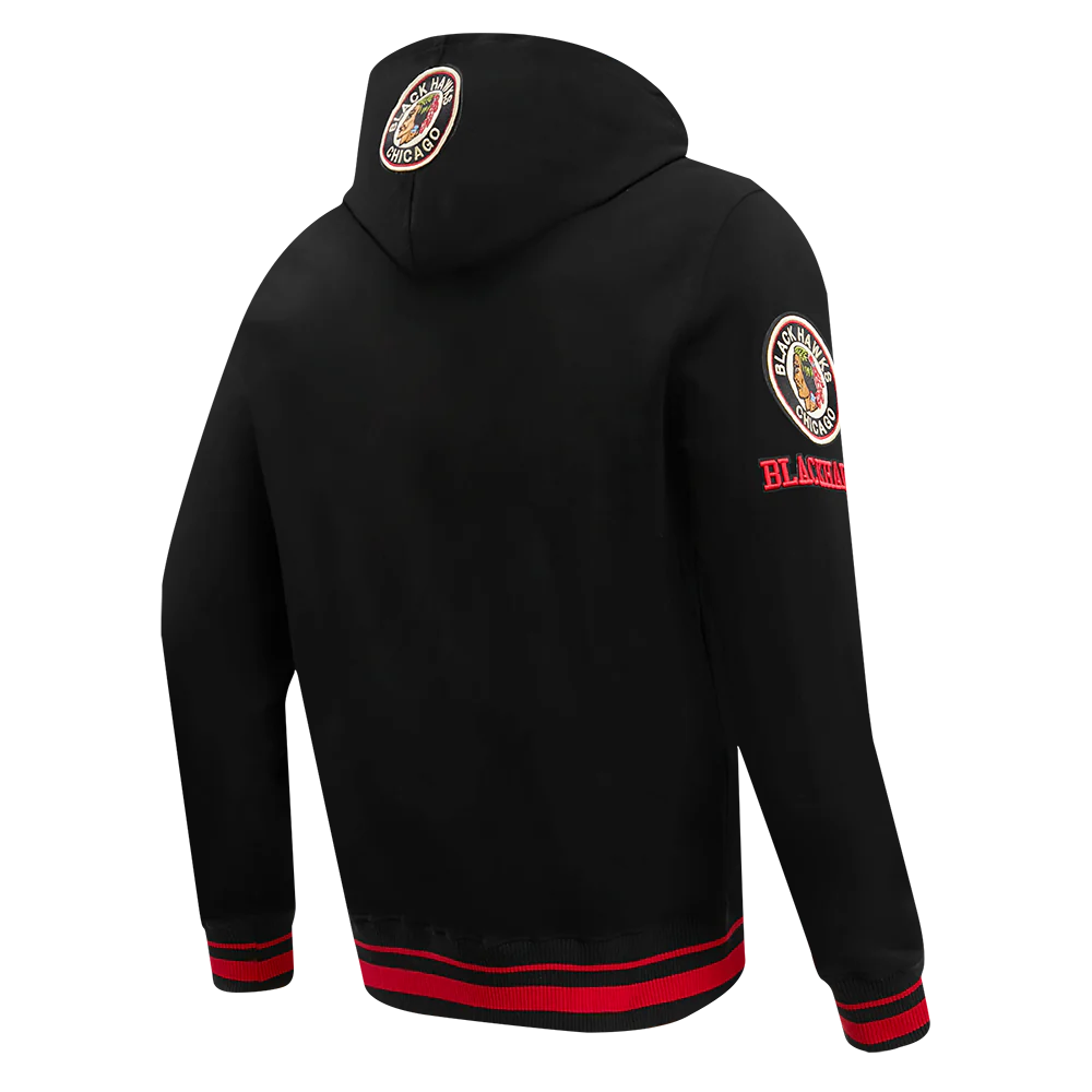 Men's Chicago Blackhawks Pro Standard Retro Classic Black Hoodie