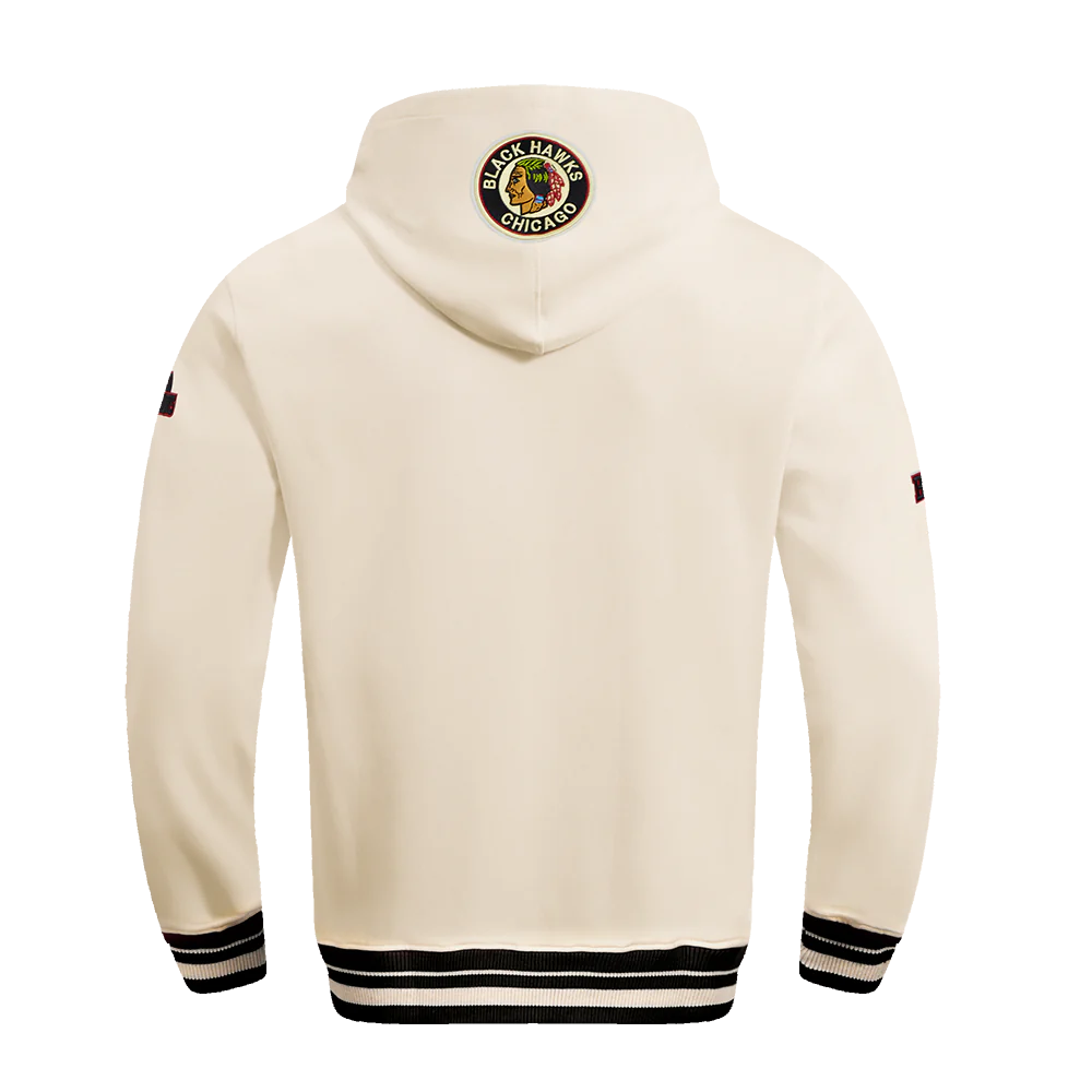 Men's Chicago Blackhawks Pro Standard Retro Classic Eggshell Hoodie