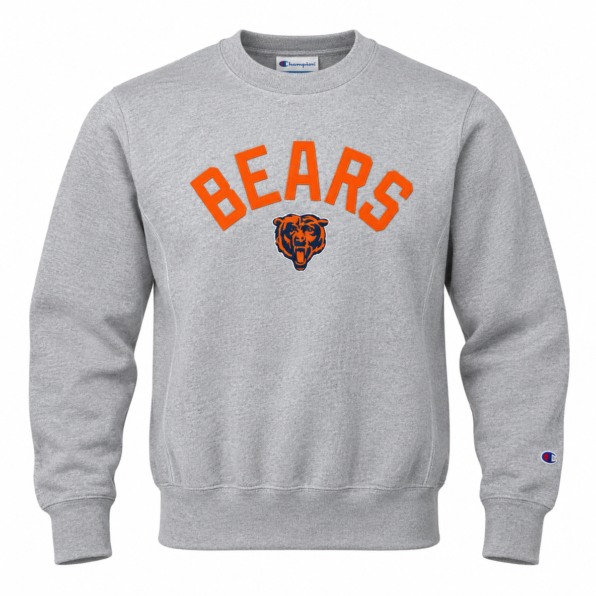 Men's Chicago Bears Oxford Gray Champion Reverse Weave Fleece Crew