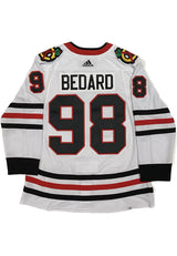 Men's Connor Bedard Chicago Blackhawks adidas White Away Primegreen Authentic Pro Jersey - Pro Jersey Sports