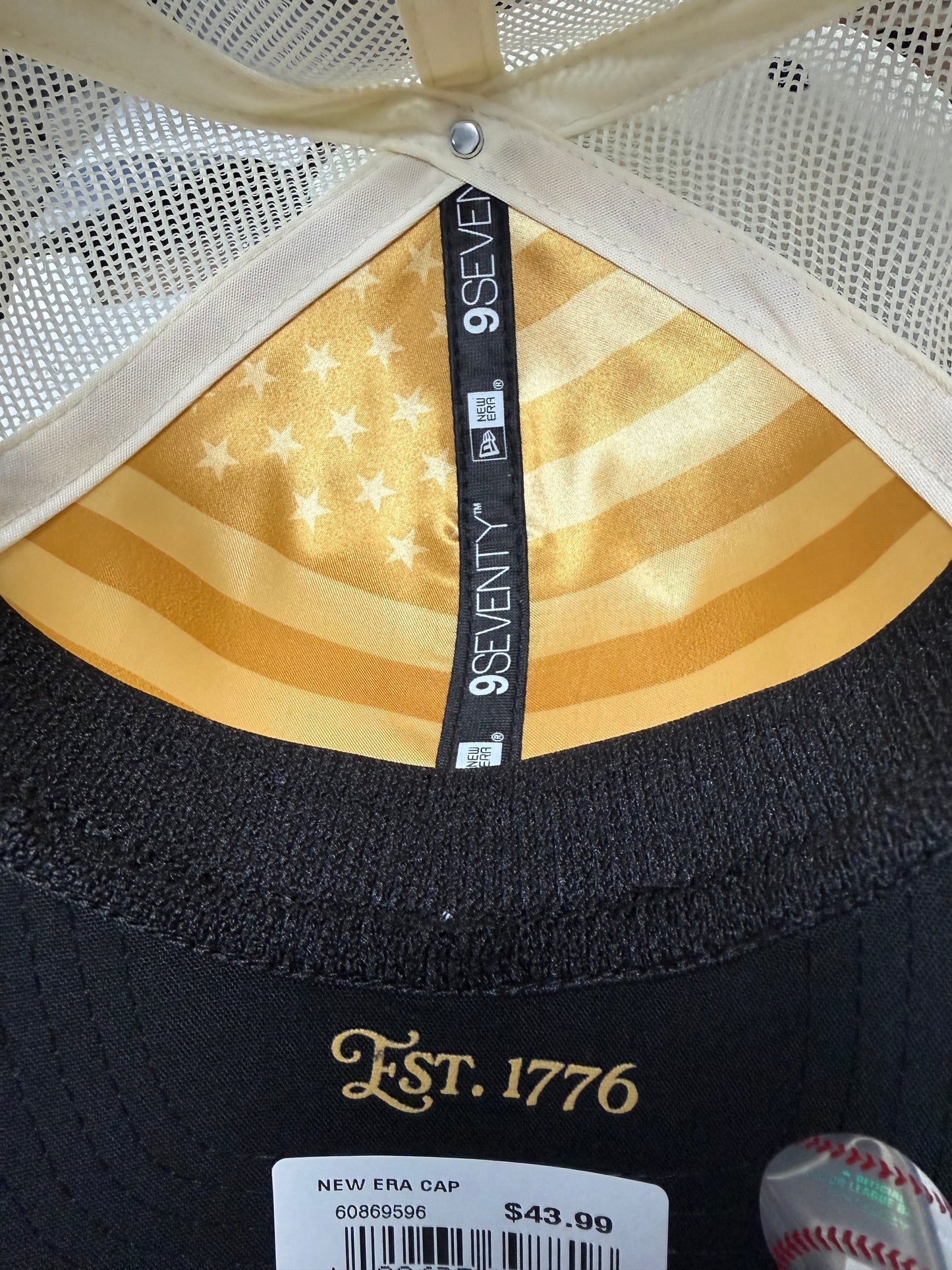 Los Angeles Dodgers New Era 250th Independence Day 2 Tone Ivory/Navy 9SEVENTY Trucker Hat