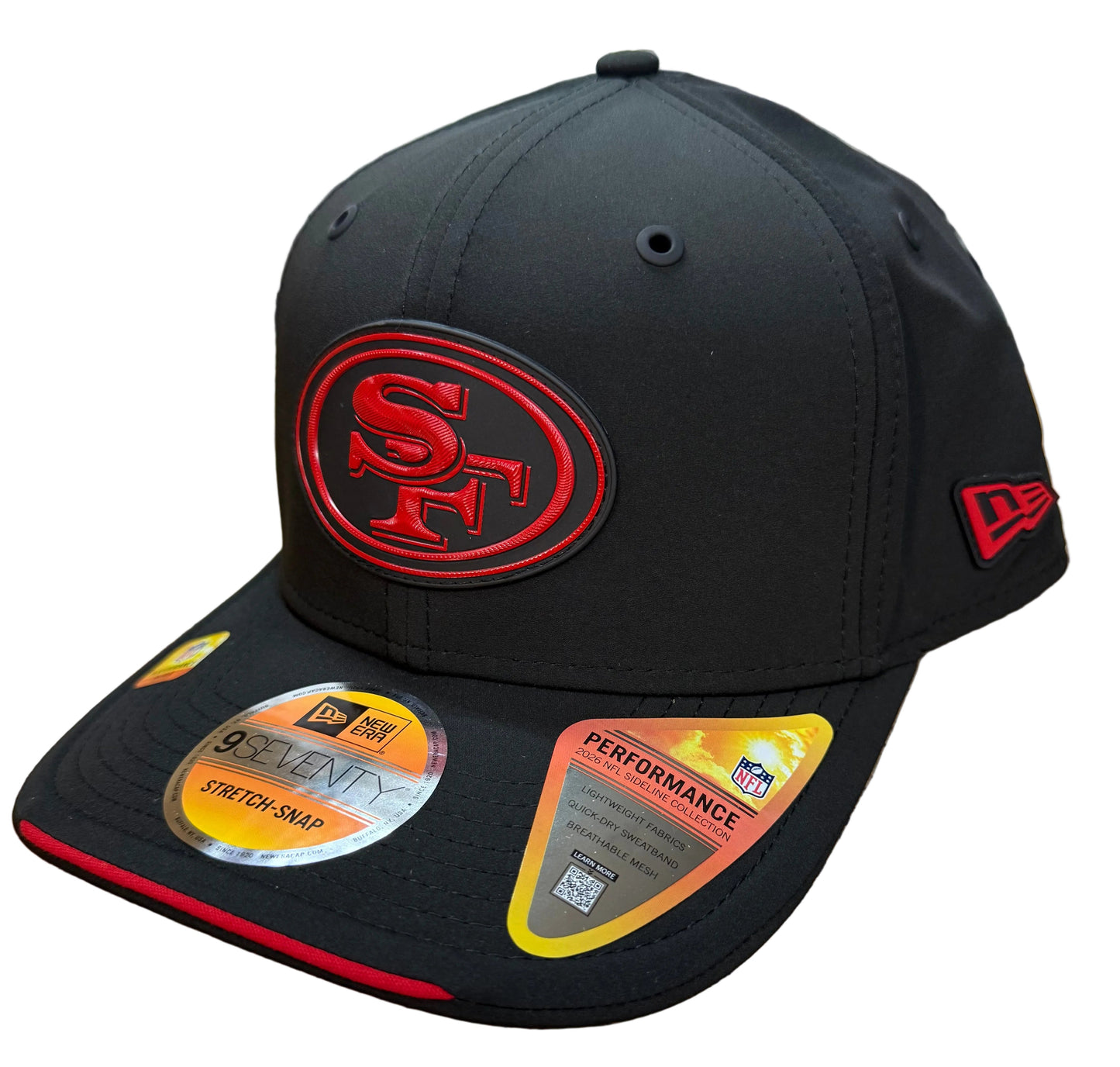 Men's San Francisco 49ers New Era 2026 NFL Sideline 9SEVENTY Black Adjustable Hat