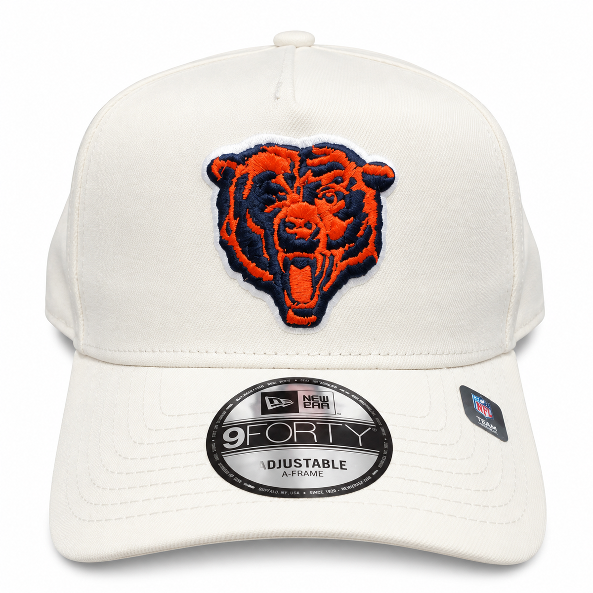Men's Chicago Bears New Era Primary Logo Chrome 9Forty A-Frame Snapback Adjustable Hat