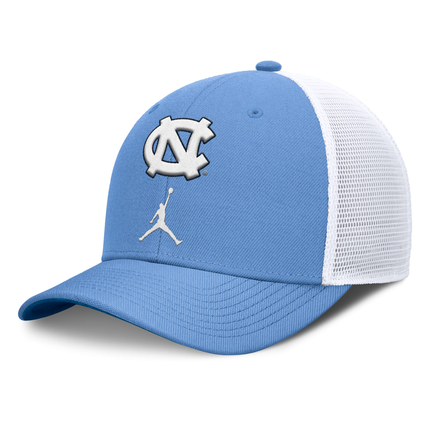 North Carolina Tar Heels Jordan Brand Rise Valor Blue Adjustable Snapback Trucker Hat - Pro Jersey Sports