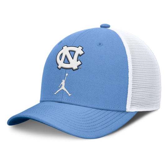 North Carolina Tar Heels Jordan Brand Rise Valor Blue Adjustable Snapback Trucker Hat - Pro Jersey Sports