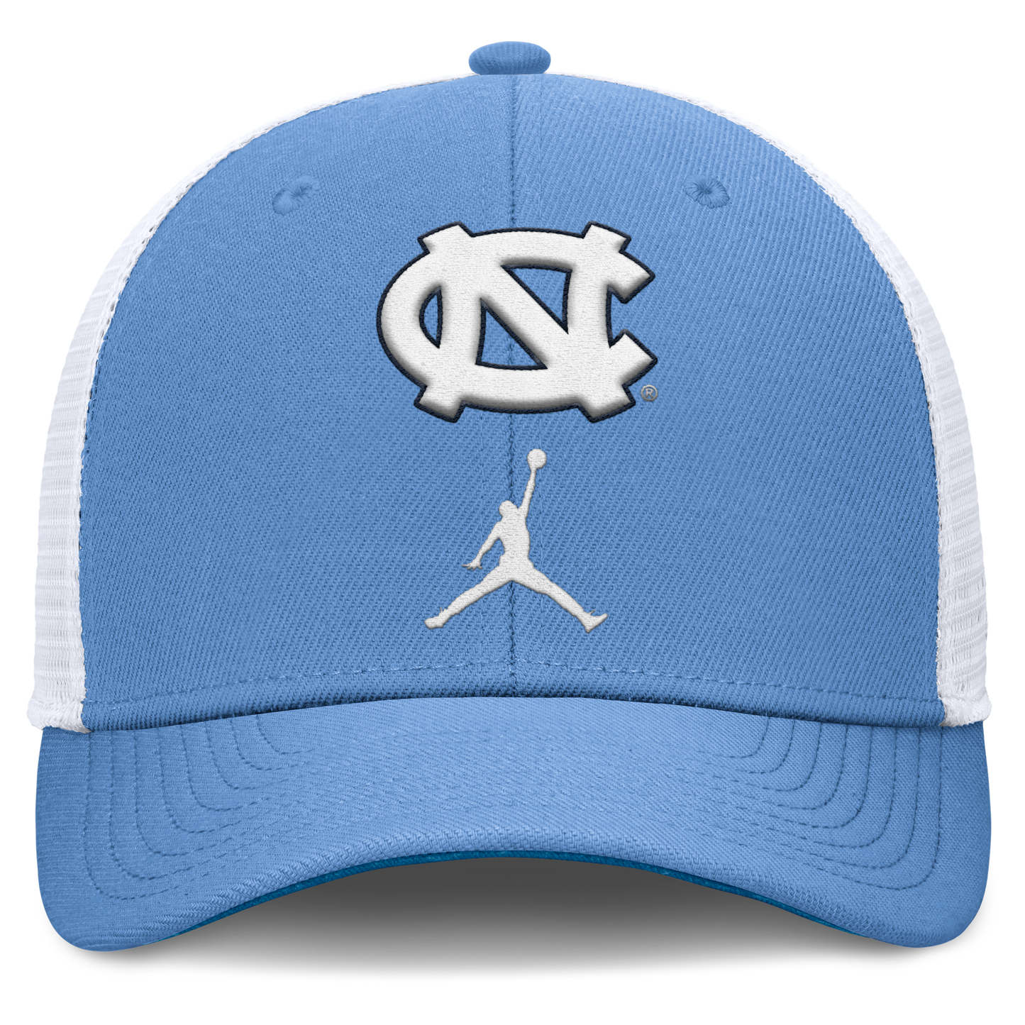 North Carolina Tar Heels Jordan Brand Rise Valor Blue Adjustable Snapback Trucker Hat - Pro Jersey Sports
