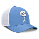 North Carolina Tar Heels Jordan Brand Rise Valor Blue Adjustable Snapback Trucker Hat - Pro Jersey Sports