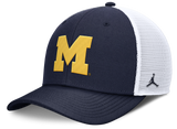 Michigan Wolverines Jumpman Club Navy Adjustable Snapback Trucker Hat - Pro Jersey Sports