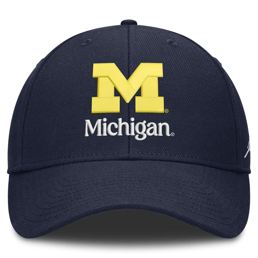 Michigan Wolverines Jordan Brand Primetime Rise Adjustable Hat - Navy - Pro Jersey Sports