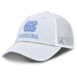 North Carolina Tar Heels Nike White Jumpman Club Unstructured Adjustable Trucker Hat - Pro Jersey Sports