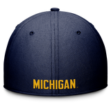 Michigan Wolverines Jumpman Navy Rise Flex Hat - Pro Jersey Sports