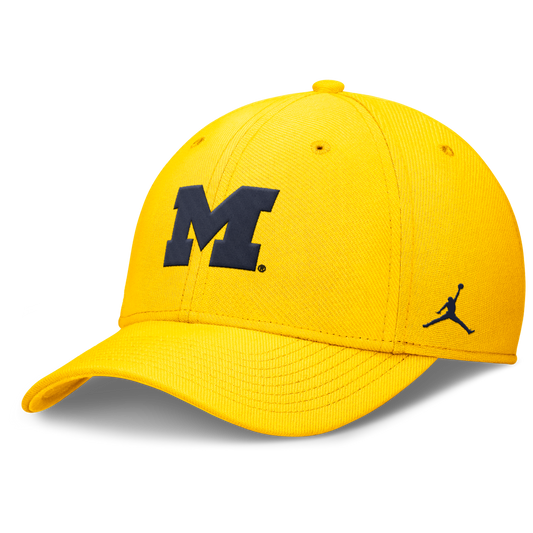 Michigan Wolverines Jordan Brand Rise Primetime Flex Hat-Gold