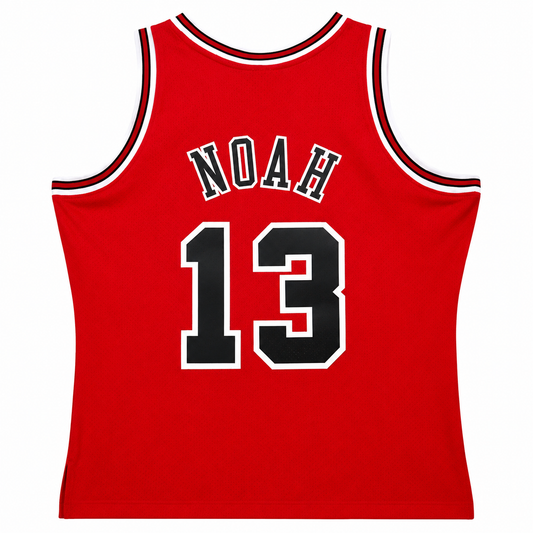 Men's Chicago Bulls Joakim Noah Mitchell & Ness Red 2008 Hardwood Classics Swingman Jersey