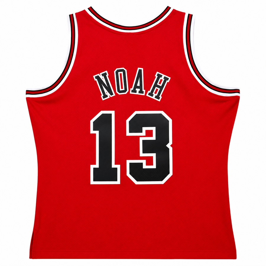 Men's Chicago Bulls Joakim Noah Mitchell & Ness Red 2008 Hardwood Classics Swingman Jersey