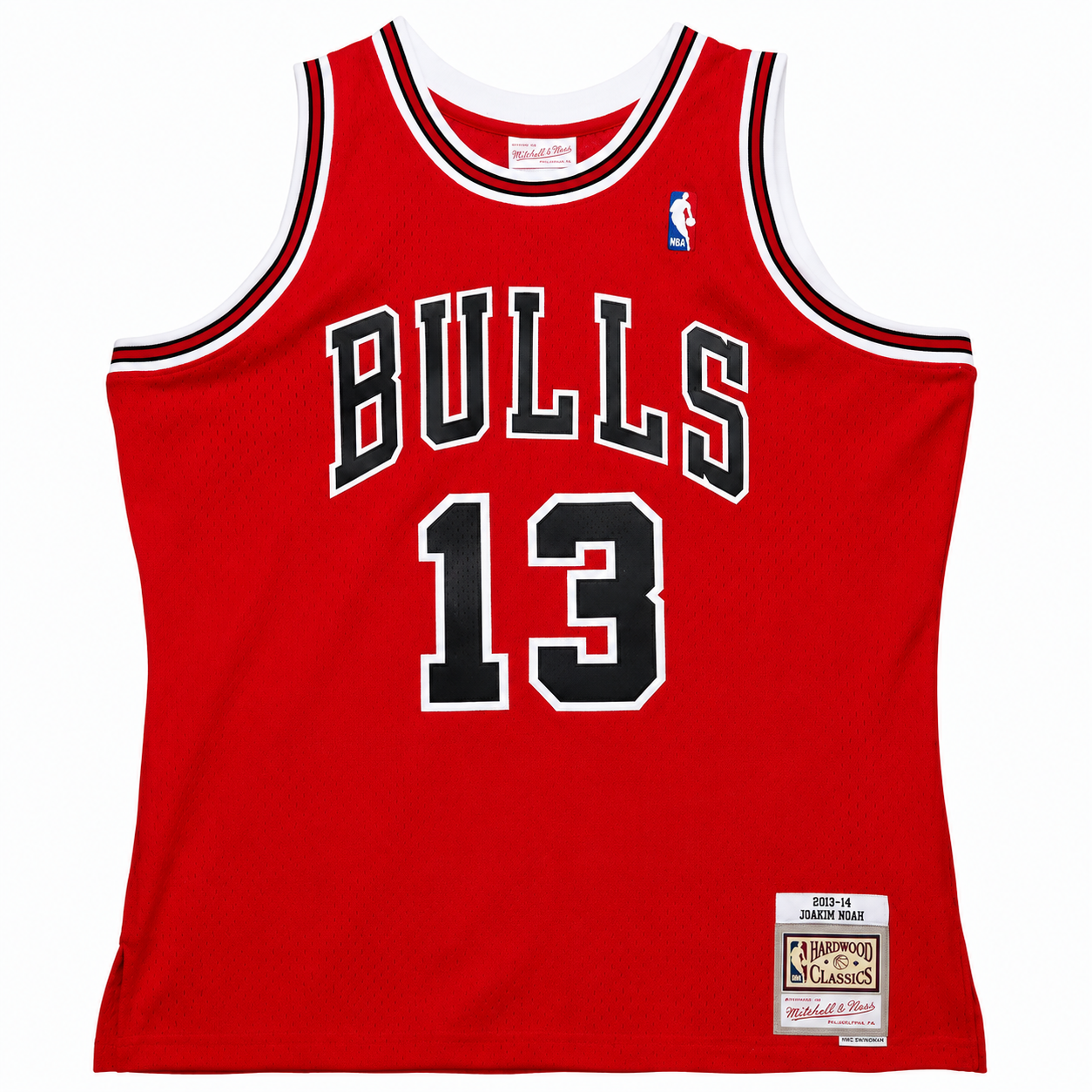 Men's Chicago Bulls Joakim Noah Mitchell & Ness Red 2008 Hardwood Classics Swingman Jersey