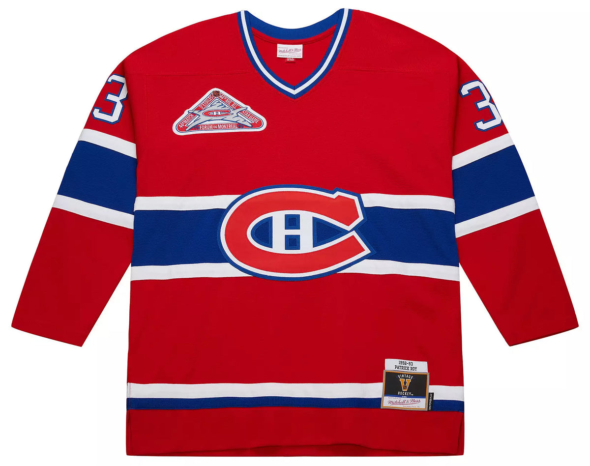 Mitchell & Ness Men's Montreal Canadiens Patrick Roy #33 1992 Red Power Play Vintage Replica Jersey