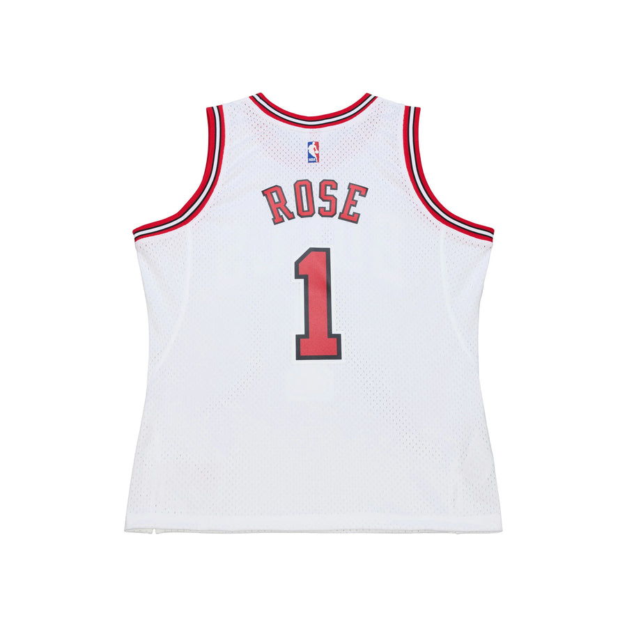 Men's Chicago Bulls Derrick Rose Mitchell & Ness White 2014-15 Hardwood Classics Swingman Jersey (Copy)