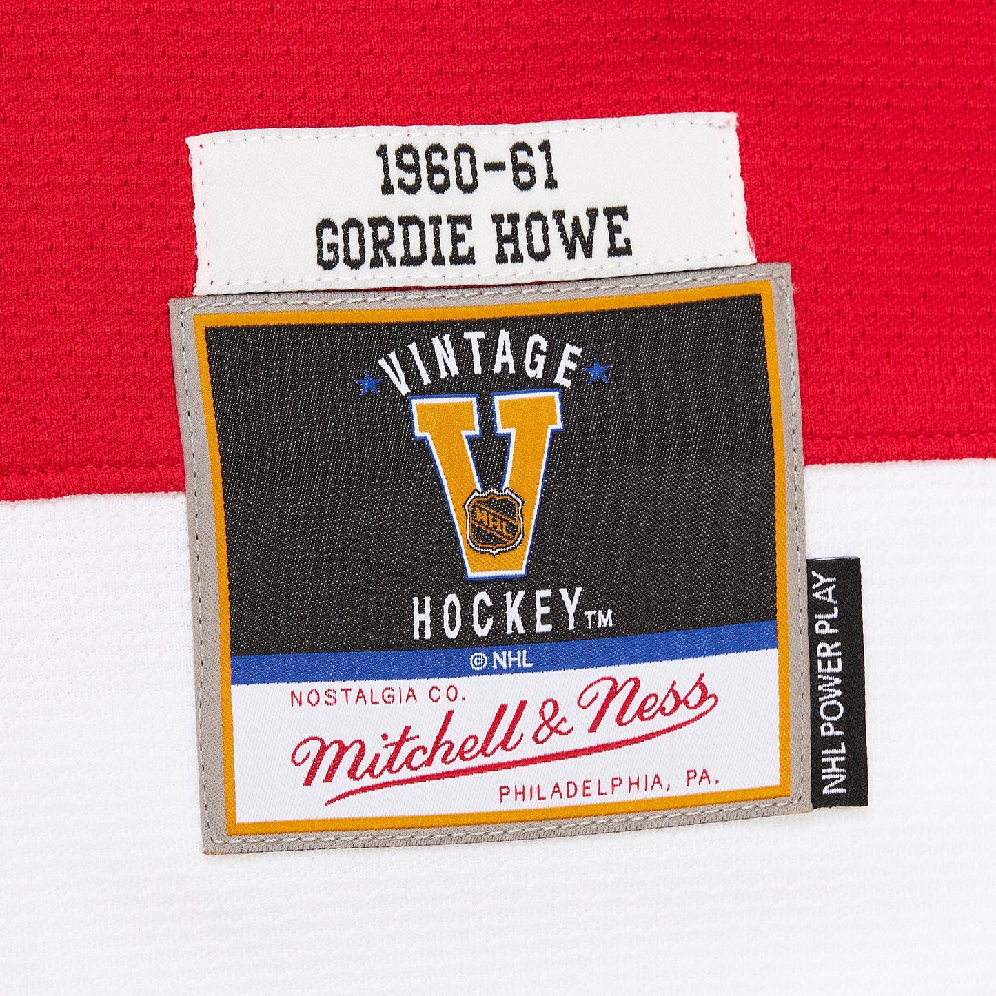 Mitchell & Ness Men's Detroit Red Wings Gordie Howe #9 1960 Red Power Play Vintage Replica Jersey - Pro Jersey Sports