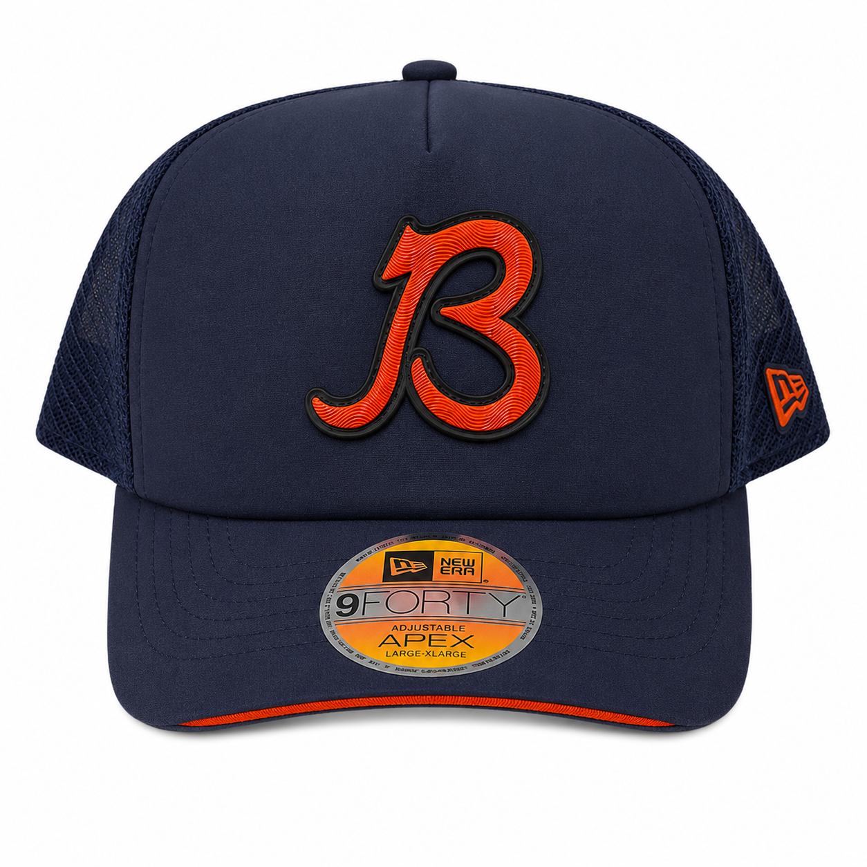 Men's Chicago Bears New Era 2026 NFL Sideline 9FORTY Navy 'B' Adjustable Hat