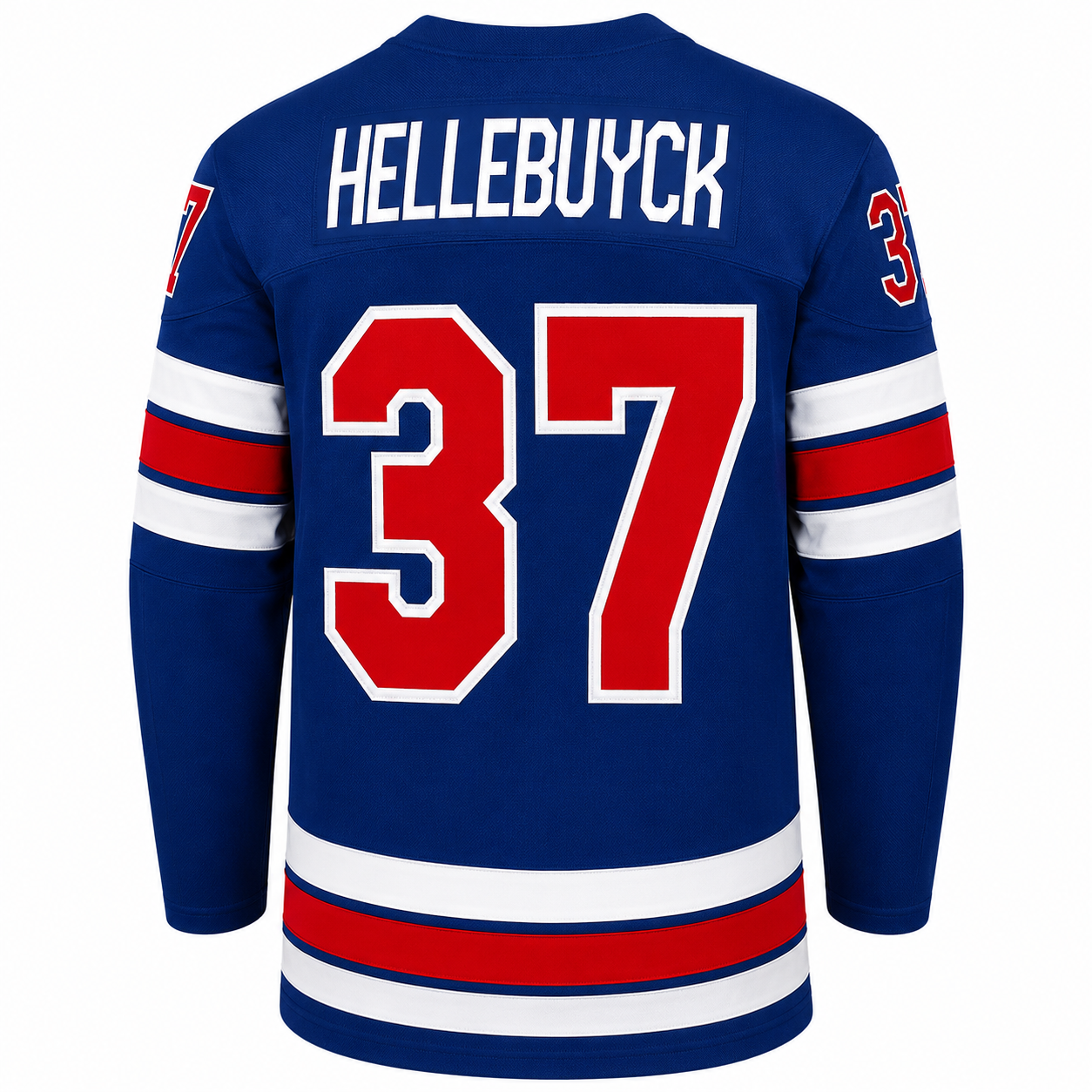 Men's Team USA Hockey Nike Connor Hellebuyck #37 Blue Replica Jersey