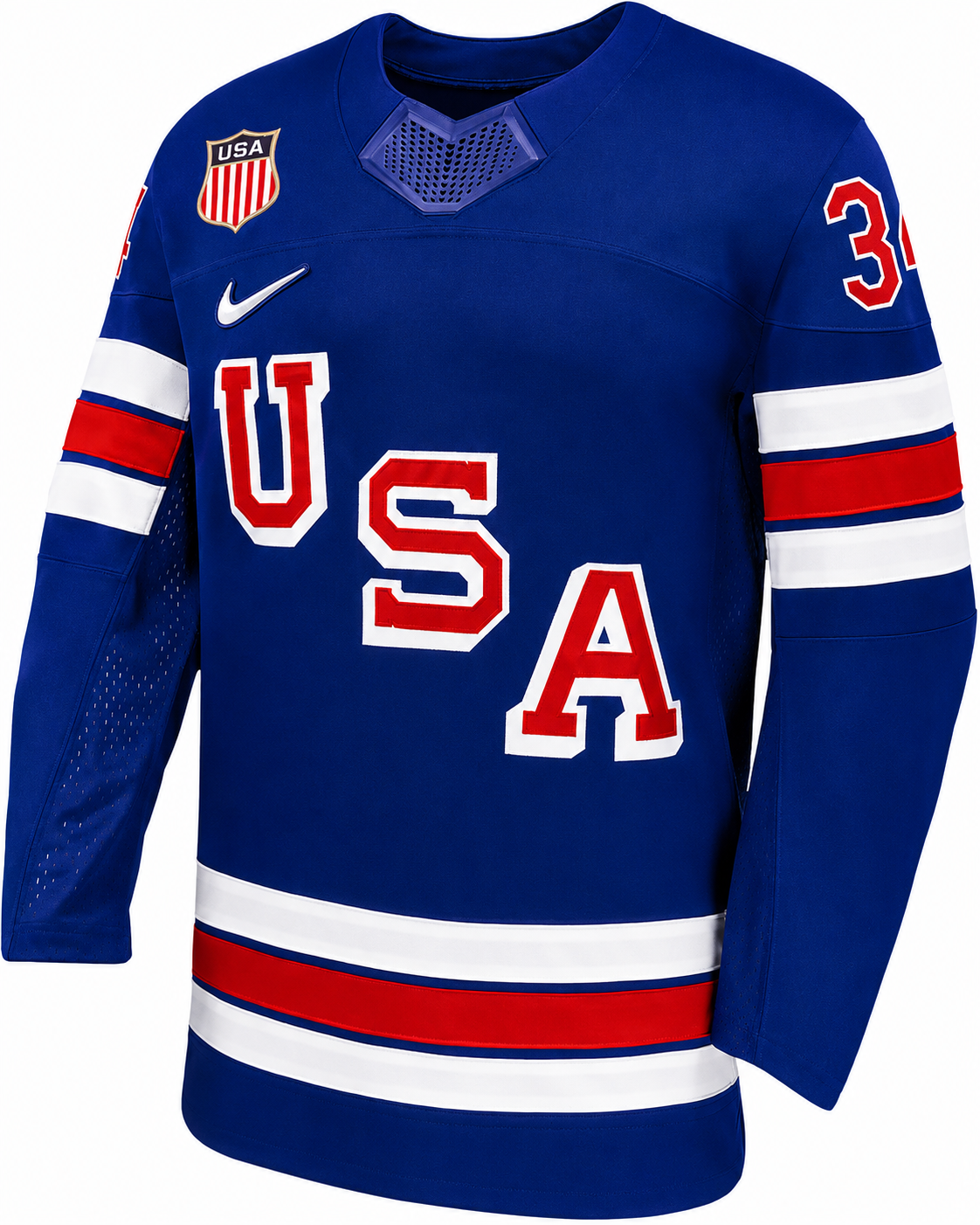Men's Team USA Hockey Nike Auston Matthews #34 Blue Replica Jersey